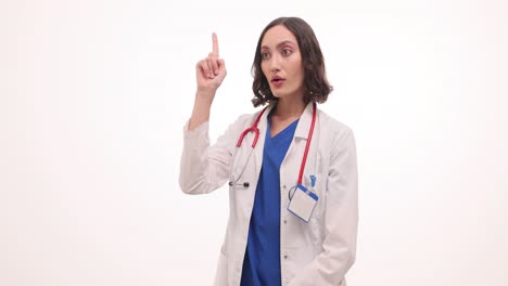 female doctor thinks and gets an idea