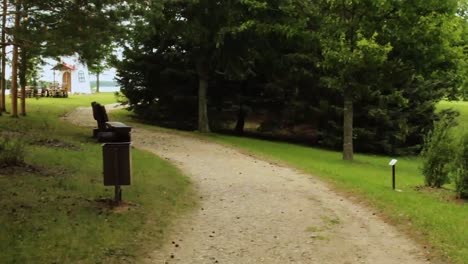 time lapse walking the path in the park