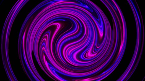 computer generated abstract twist background. 3d rendering circular merger of neon color lines