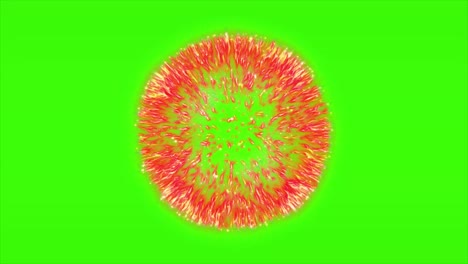 exploding circle on green screen