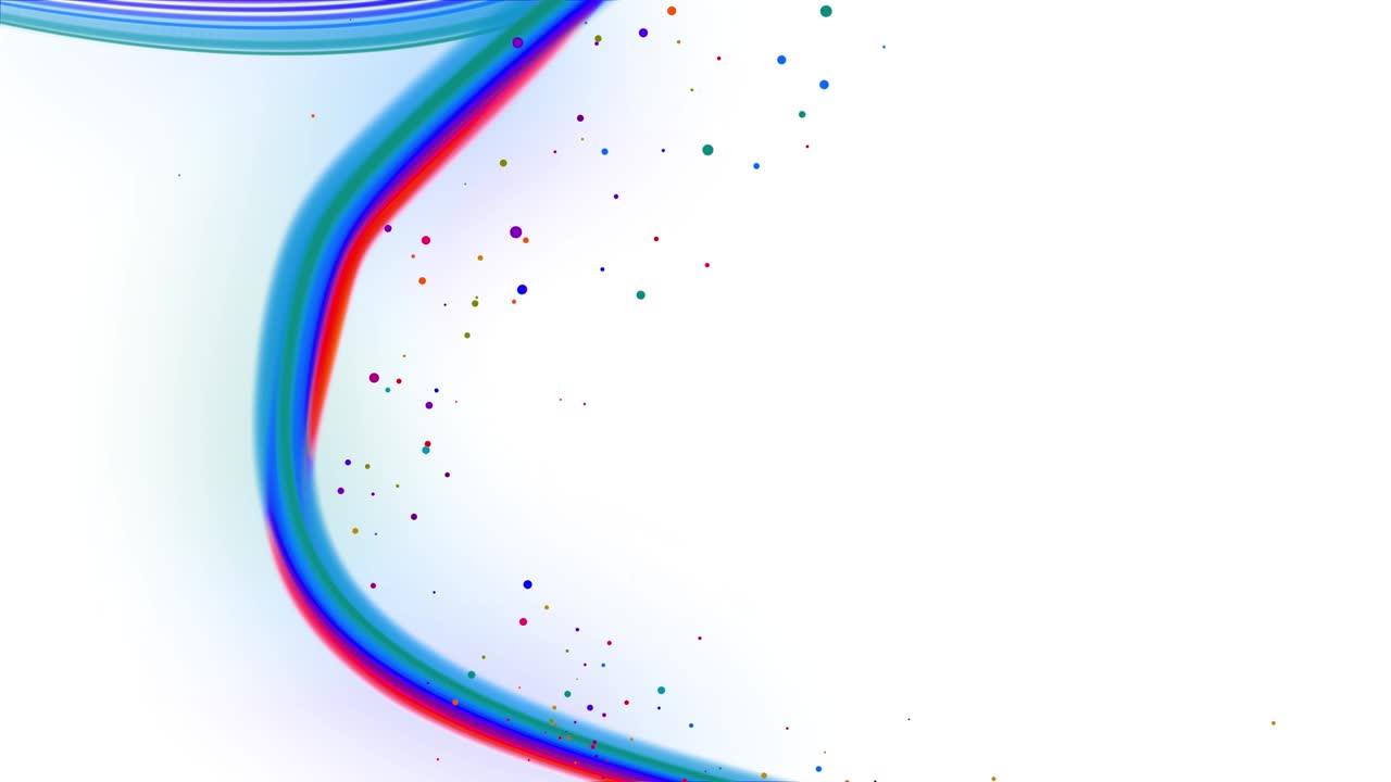 líneas onduladas multicolores o cinta de hermosas rayas vuelan en el aire, suavemente oscilación y onda en fondo blanco. 3d abstracto bucleado fondo creativo 4k con luma mate.