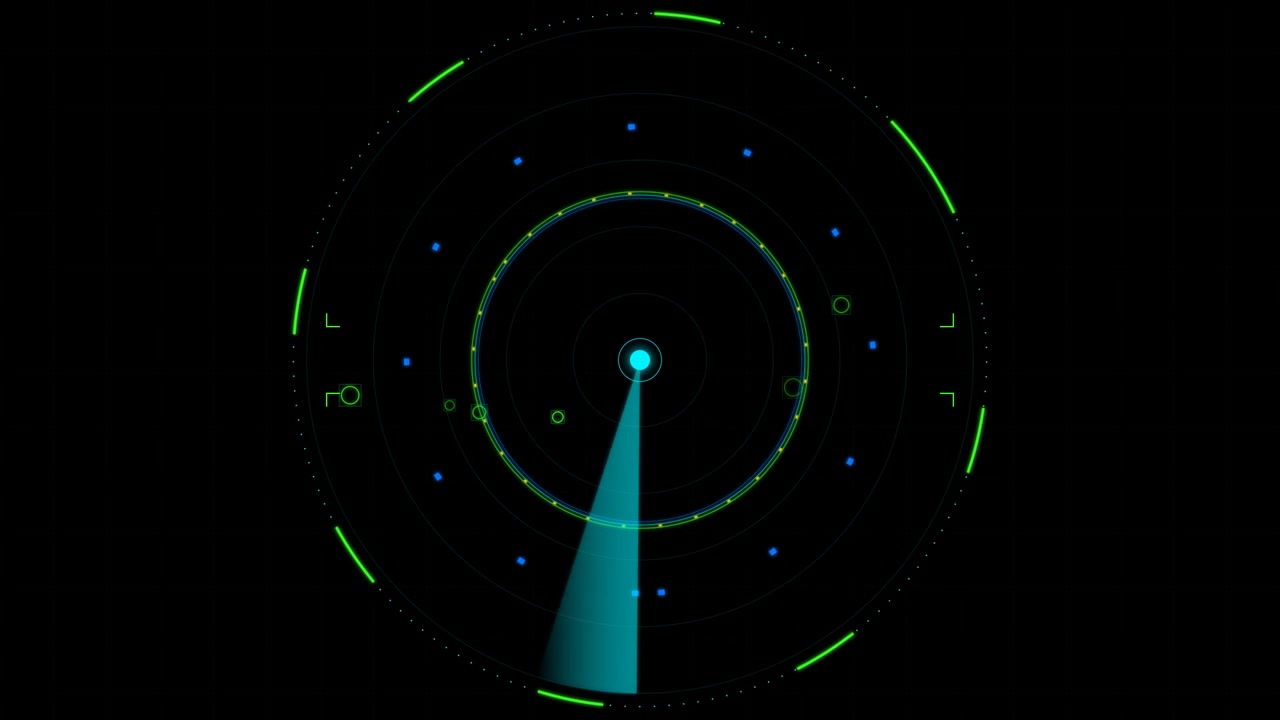 Animazione di Interfaccia di Scansione per Schermo Radar Digitale
