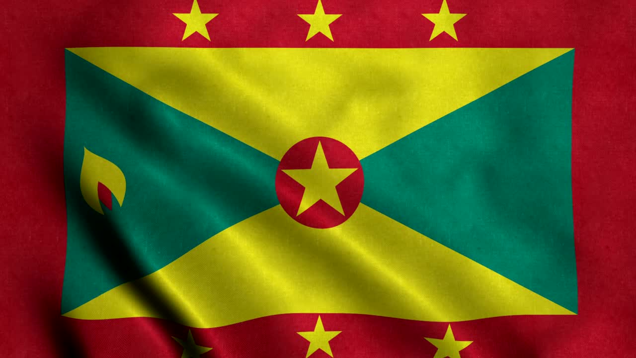 Bandiera di Grenada in 4K, con loop continuo