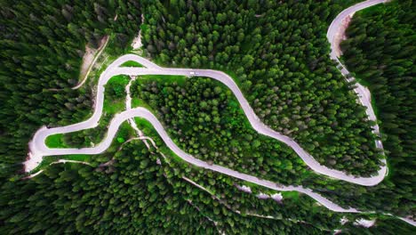 above view of the famous maloja mountain pass in switzerland