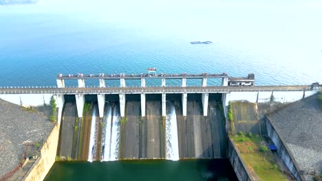 patratu dam tourist place and water sports activities aerial view