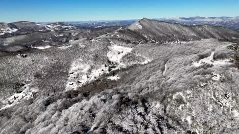 aerial-orbit-of-appalachia,-appalachian-mountains-and-blue-ridge-mountains-near-banner-elk-nc