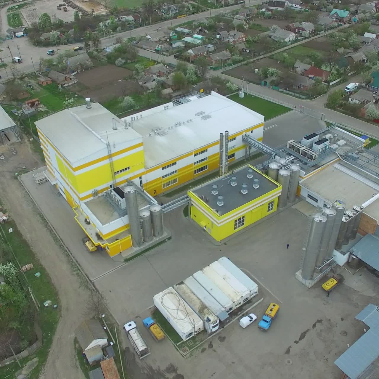 vista aérea de una zona industrial