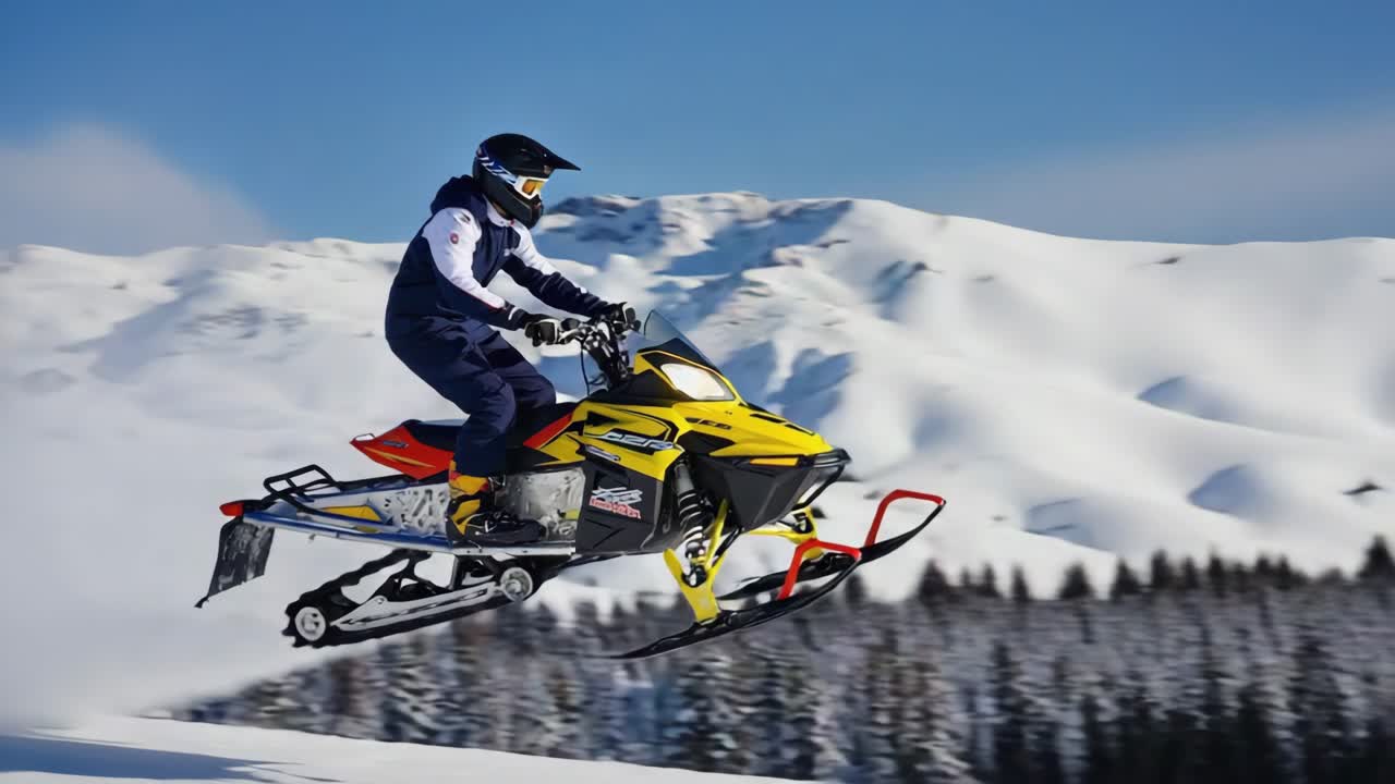 Snowmobiling in the Mountains