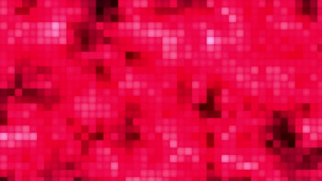 azulejos pixelados púrpura rojo futurista mosaico. fondo de bloque de píxeles. tecnología cuadrados movimiento con luz de brillo dinámico. fondo de bucle sin costuras abstracto