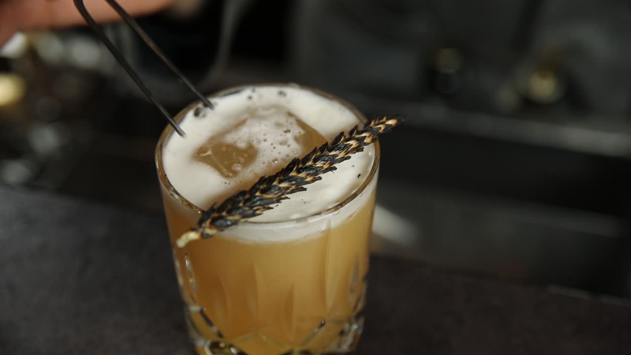 Bartender preparing a cocktail
