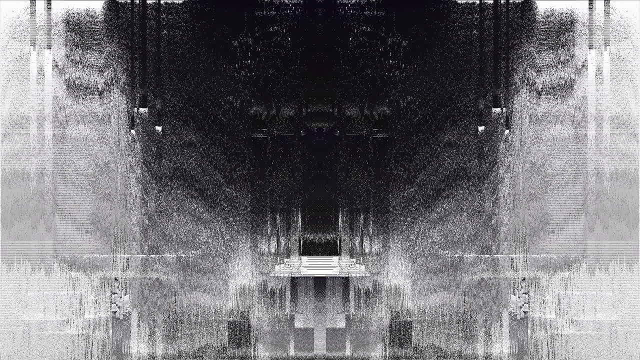 Fundo Abstrato de Arte Digital Glitch com Padrões Simétricos