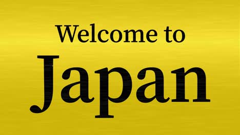 welcome to japan message text animation motion graphics