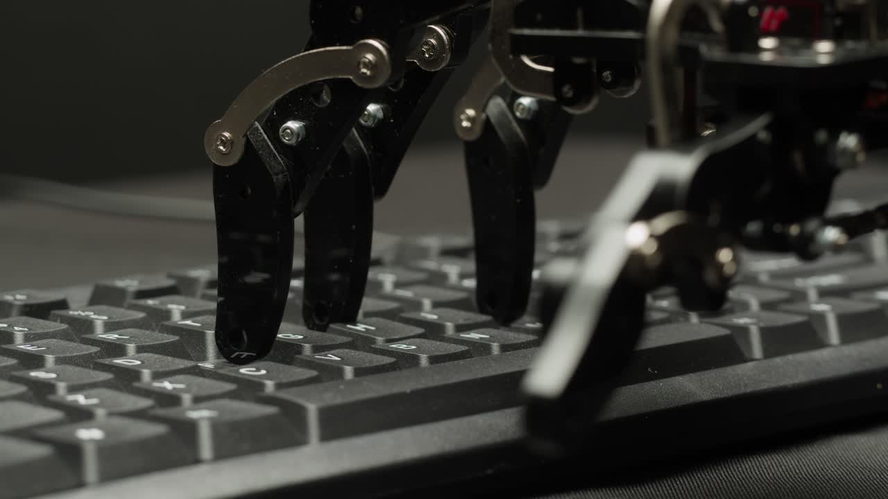 Robot Arm Typing on a Keyboard