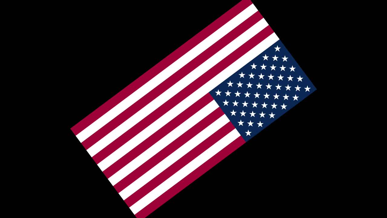 estados unidos de américa: bandera animada giratoria