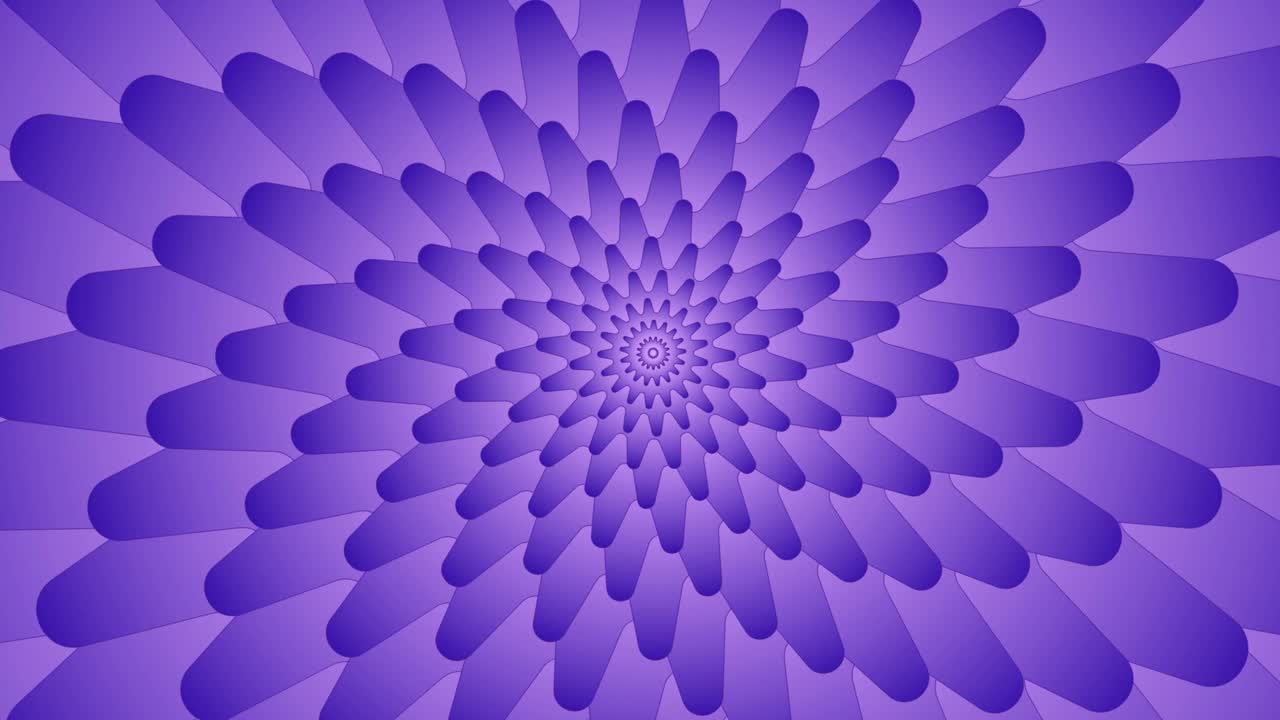 embudo simétrico y brillante de pétalos violetas