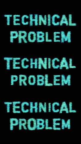 the words technical problem made from 100s of videos of changing vintage televisions in vertical