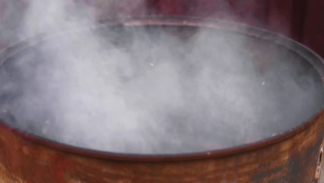 smoke from a fire barrel