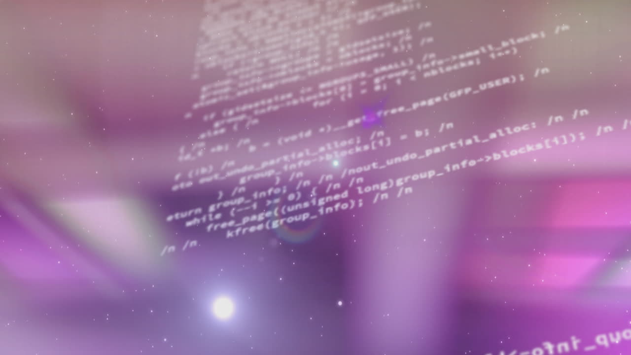 animazione dell'elaborazione dei dati su uno sfondo sfocato