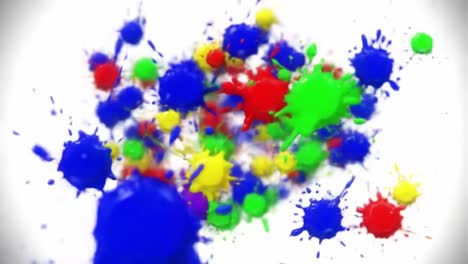 bright colors burst and blend together in dynamic splashes, creating lively abstract patterns. this artistic display showcases creativity and the joy of mixing various hues.