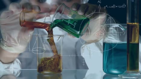químico que mezcla productos químicos