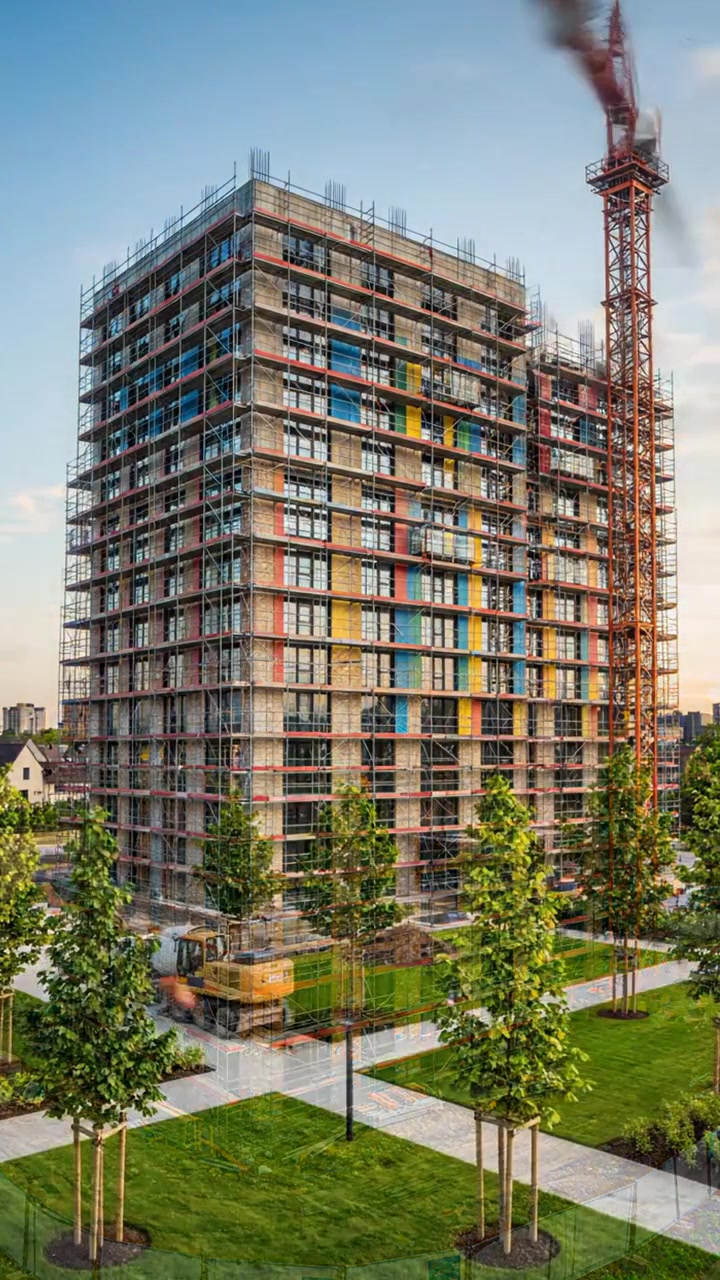 Proceso de construcción de edificios desde los cimientos hasta la finalización
