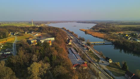 aerial 4k drone footage of the city ormo?