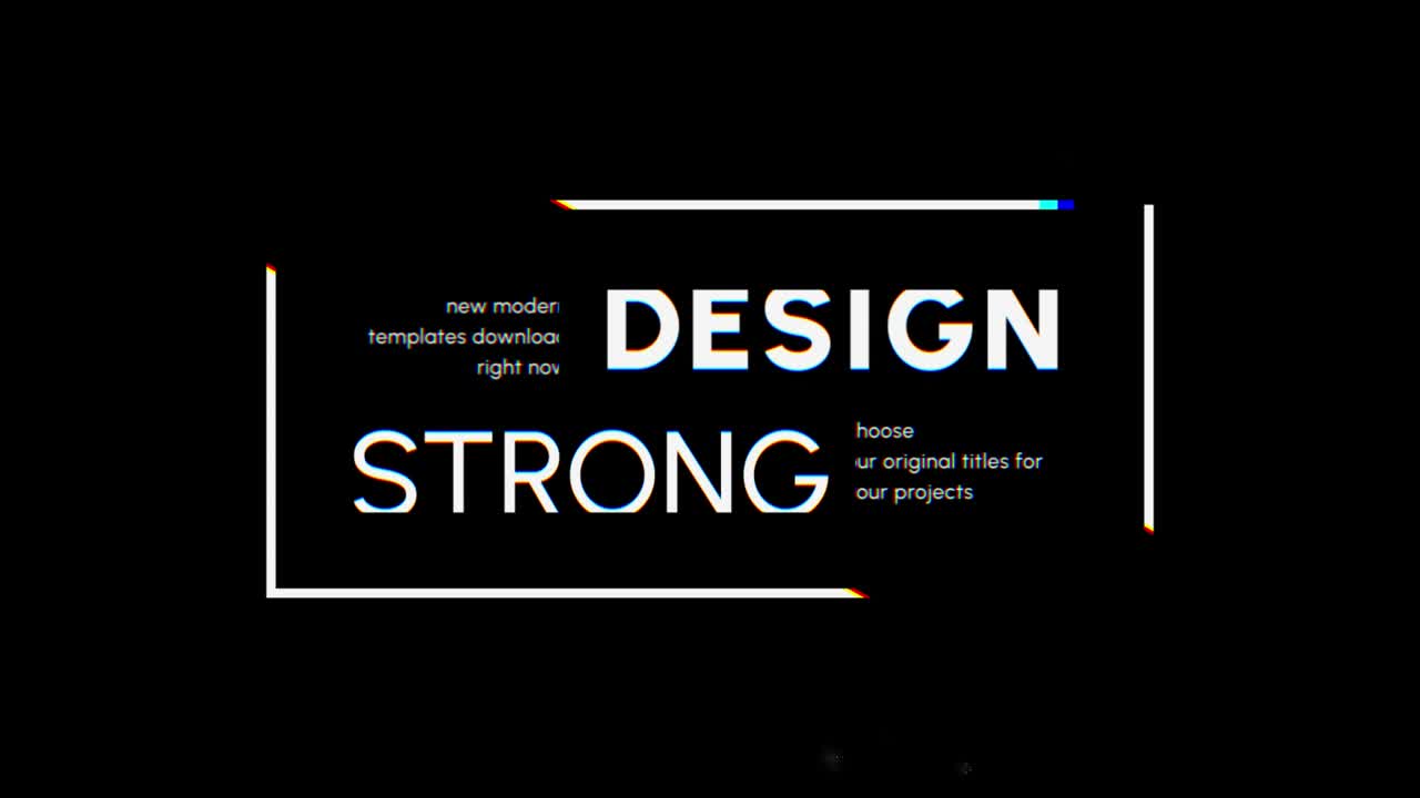 Text Minimal Title Adobe After Effects 2022 RGB version included Resolution 3840×2160