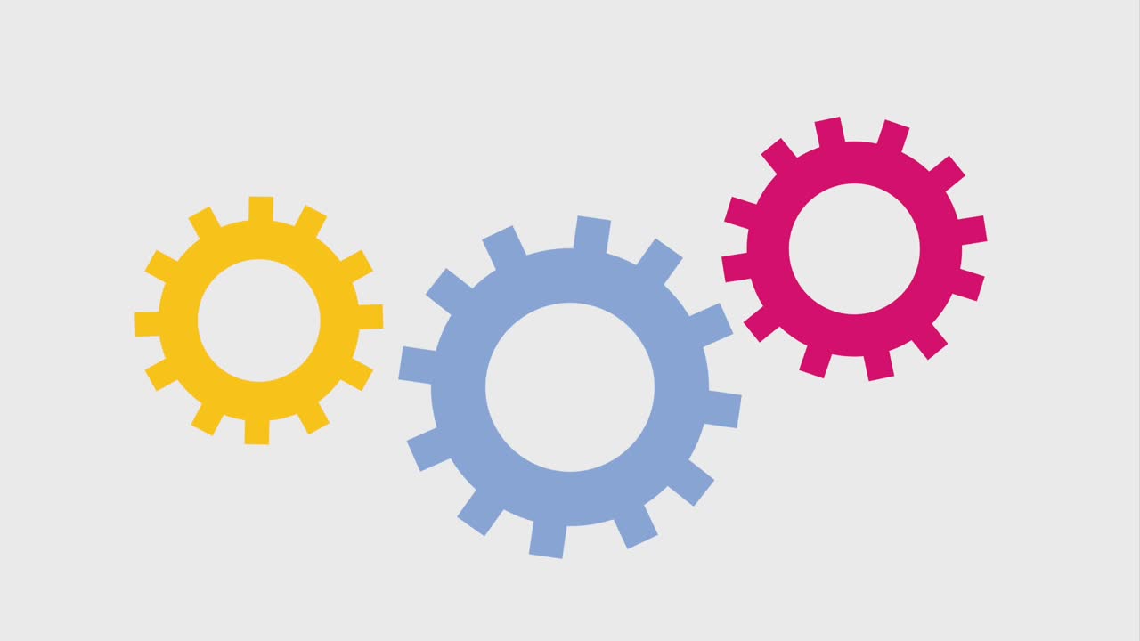 iconos de giro de engranajes