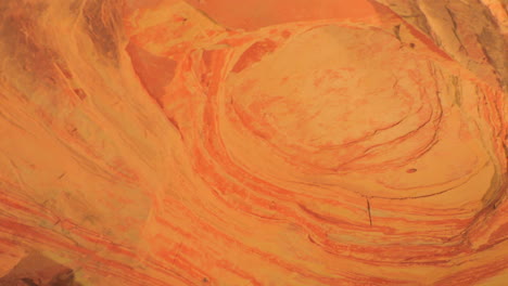 intricate swirls of orange rock formation