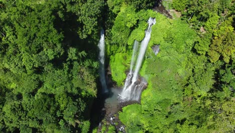 aerial 4k drone footage: majestic sekumpul and fiji waterfalls, singaraja, north bali