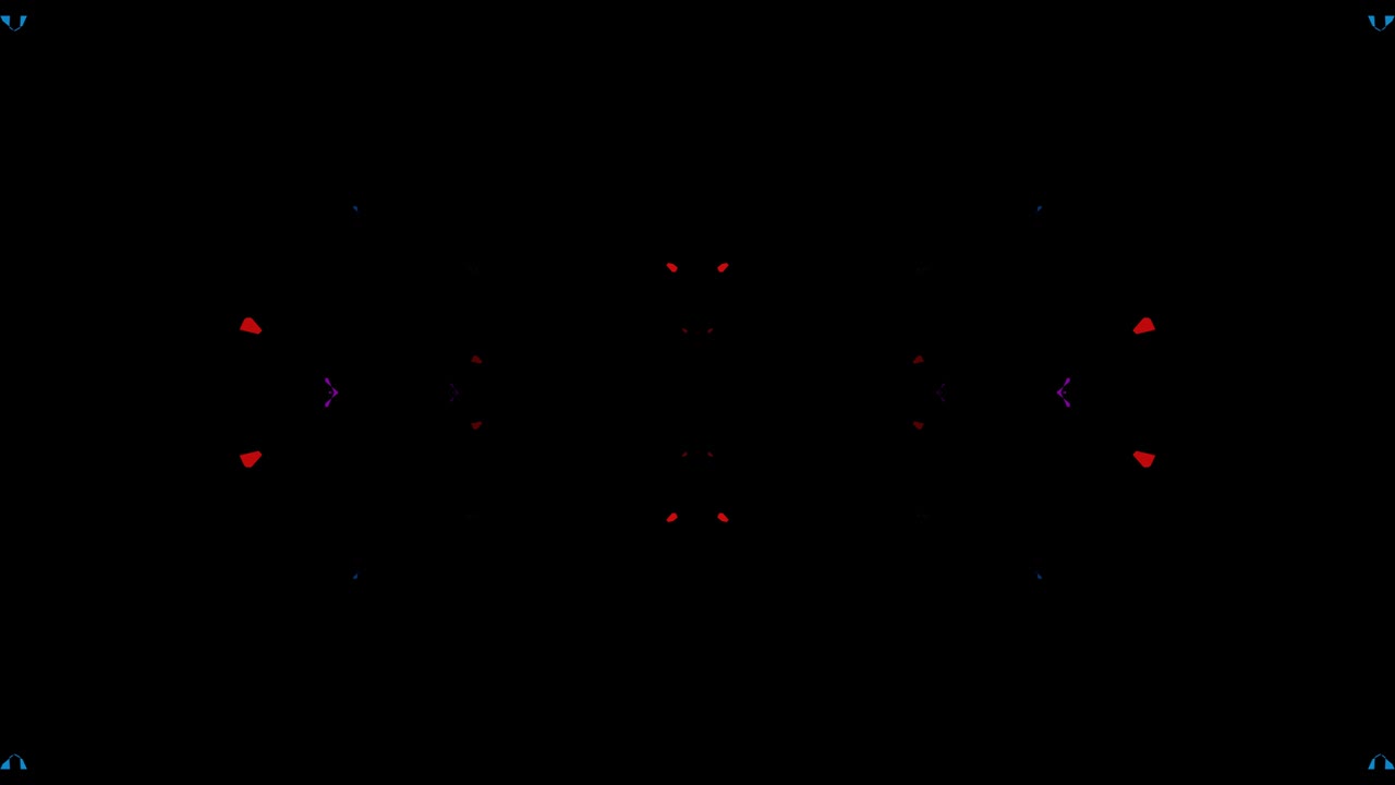 VJ Loop animation of shimmering neon tunnel, kaleidoscope