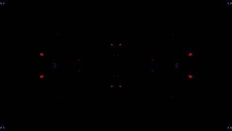 vj loop animation of shimmering neon tunnel, kaleidoscope