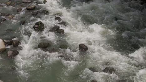 rápidos rápidos de agua que fluyen en cascada por un río rocoso