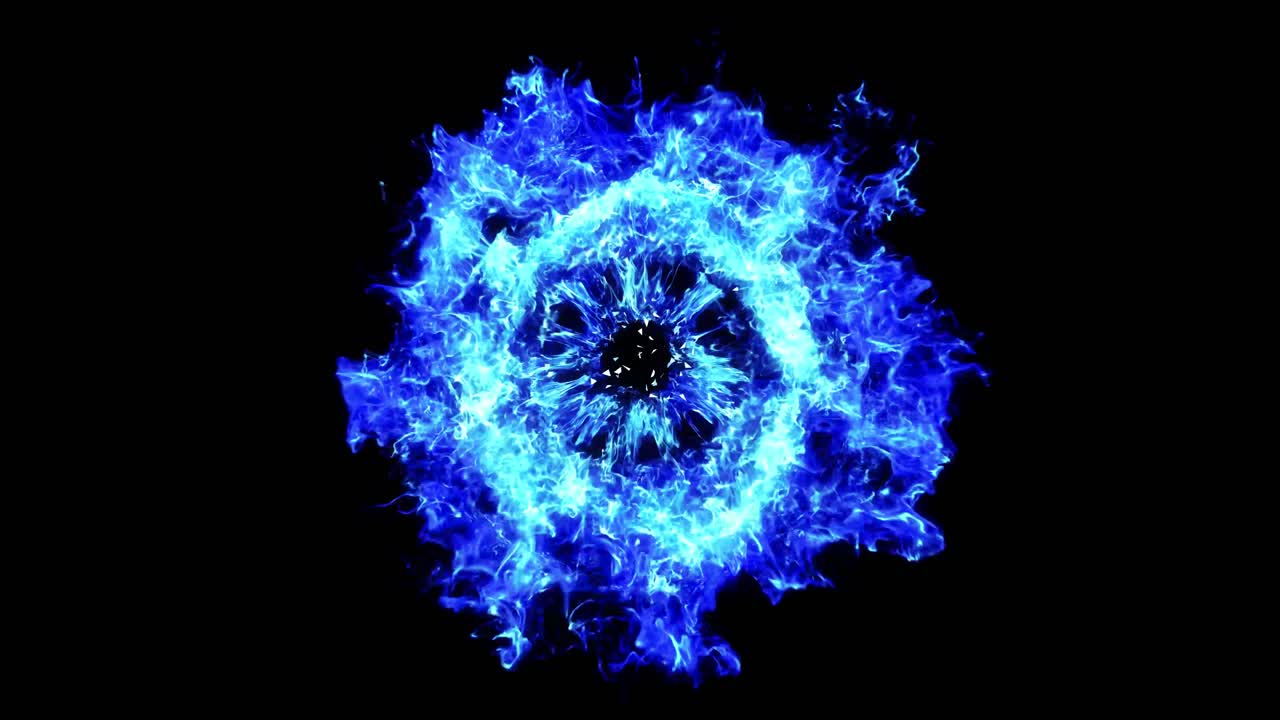 Blue Fire Explosion Effect