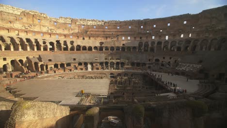 flying towards the colosseum