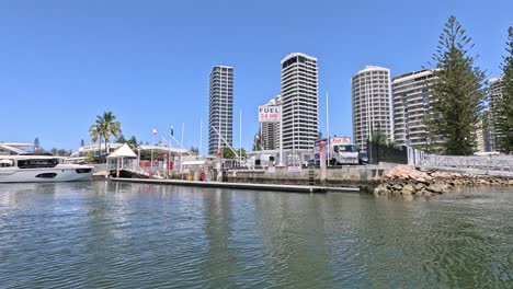 yachts and skyscrapers at gold coast marina