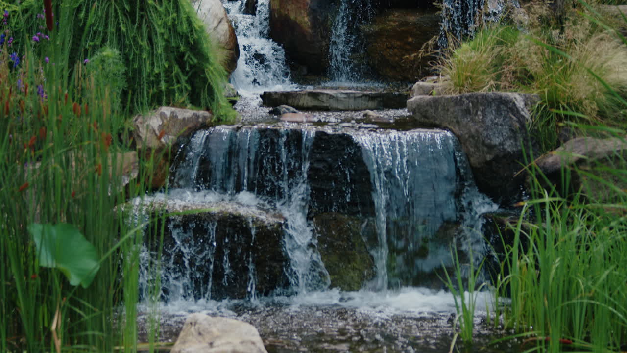 Cascata in un giardino