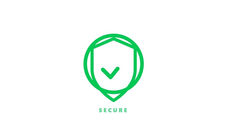 Animated Secure Shield Icon with Checkmark