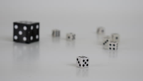 dice, black and white dices, cubes, game, gambling, casino, numbers, luck play, chance illustration, 3d layout, rolling dice