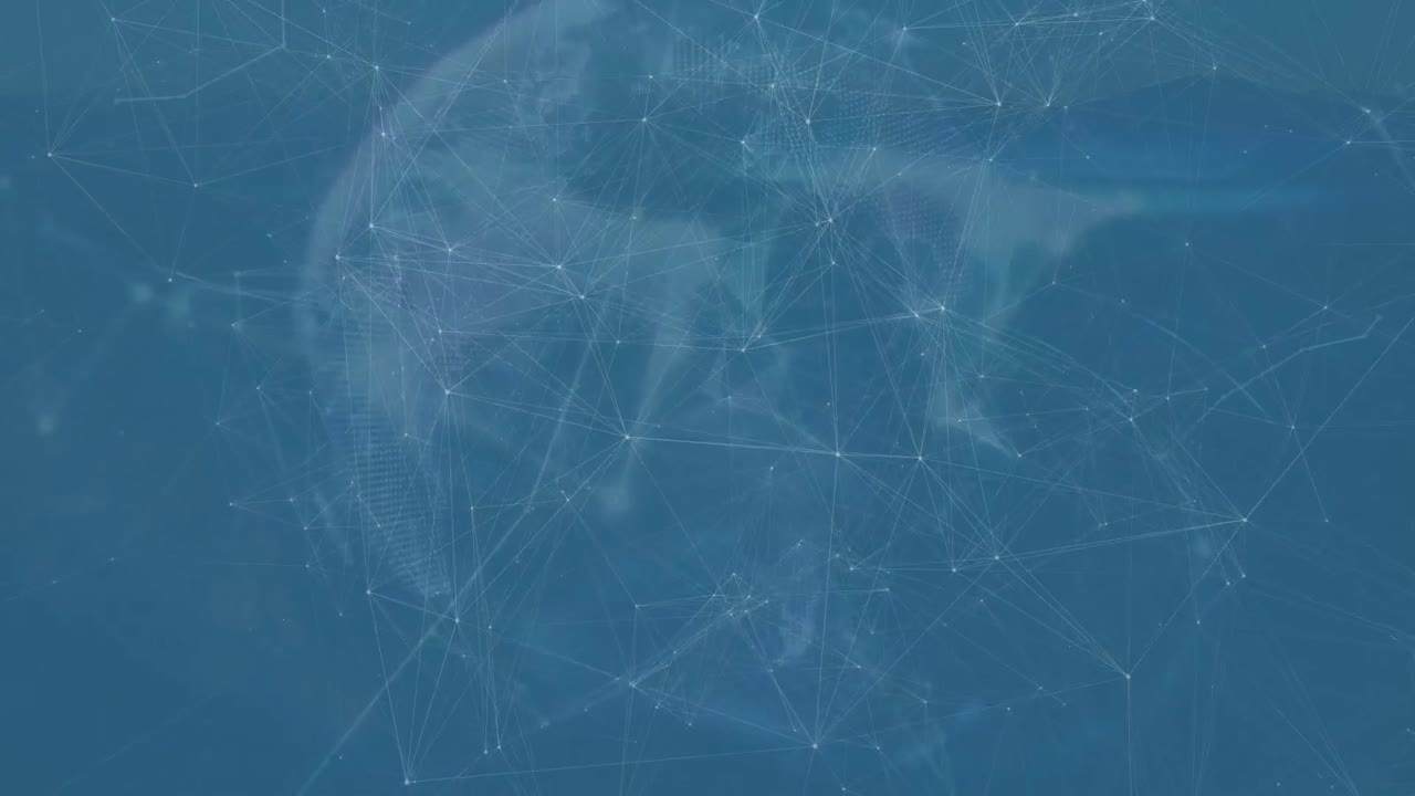 animación de la red de conexiones en todo el mundo