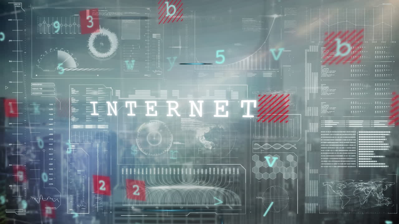 데이터 처리 및 도시 풍경에 대한 텍스트의 애니메이션