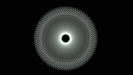 geometric spirograph watch screen icon pattern on black screen overlay