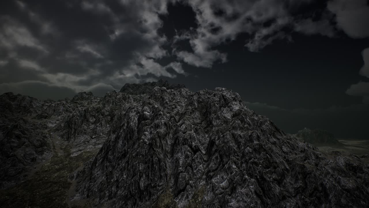 enormes nubes oscuras sobre las tierras altas escocesas