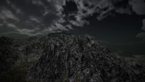 huge dark clouds over scottish highlands