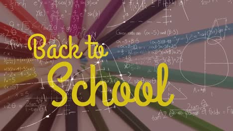back to school written in yellow