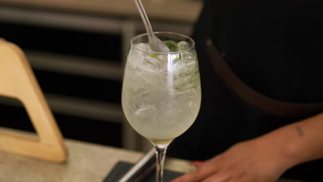 woman preparing special drink