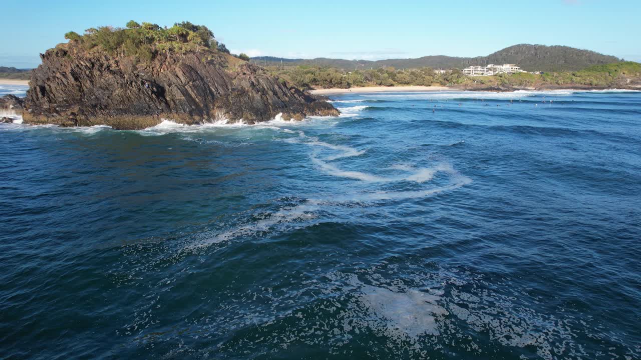 paisaje marítimo en norries head en nueva gales del sur, australia - fotografía aérea