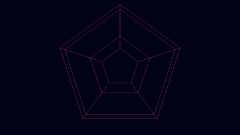 symmetrical pink geometric shape composed of triangles