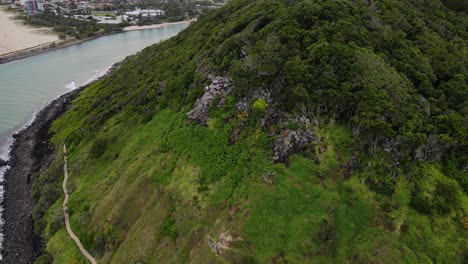 burleigh headland and tallebudgera seawall at gold coast, queensland, australia