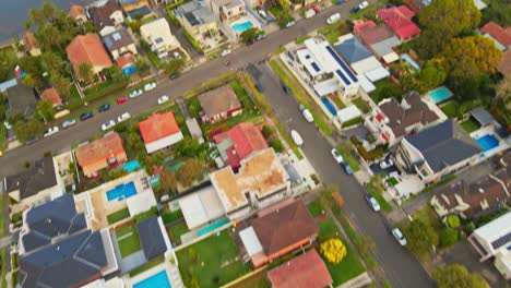 drone of houses and horizon in sydney, australia-5